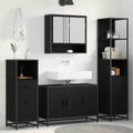 Badezimmermöbel-Set mit Schubladen 3 pcs Altholz Holzwerkstoff