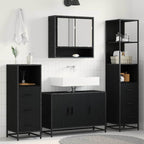 Badezimmermöbel-Set mit Schubladen 3 pcs Altholz Holzwerkstoff