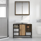 Badezimmermöbel-Set mit Regal 2 pcs Artisan-Eiche Holzwerkstoff