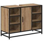 Badezimmermöbel-Set mit Regal 2 pcs Artisan-Eiche Holzwerkstoff