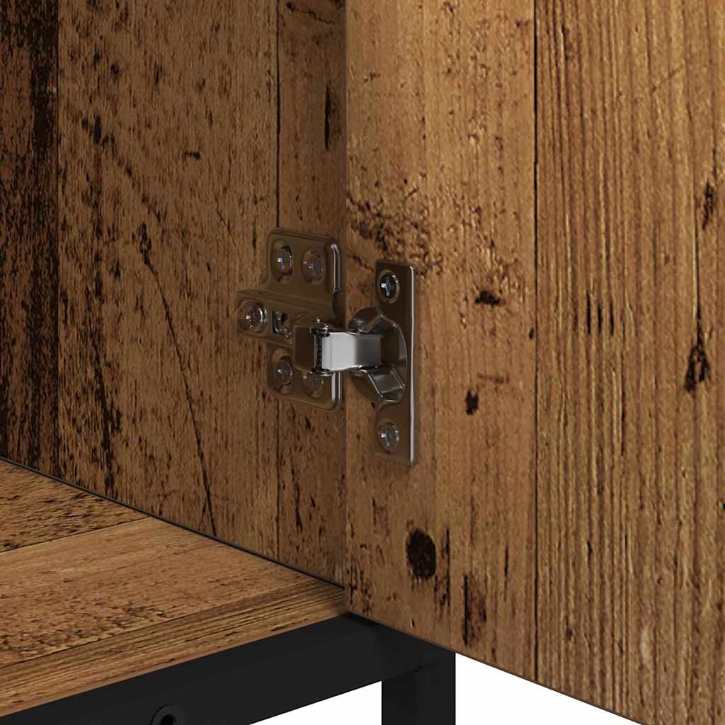 Badezimmermöbel-Set mit Regal 2 pcs Altholz Holzwerkstoff