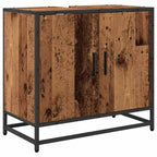 Badezimmermöbel-Set mit Regal 2 pcs Altholz Holzwerkstoff