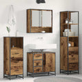 Badezimmermöbel-Set mit Schubladen 4 pcs Altholz Holzwerkstoff