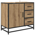 Badezimmermöbel-Set mit Regal 4 pcs Artisan-Eiche Holzwerkstoff