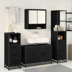 Badezimmermöbel-Set mit Regal 3 pcs Artisan-Eiche Holzwerkstoff