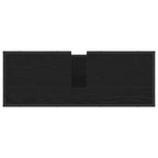 Badezimmermöbel-Set 2 pcs Schwarz Eichen-Optik Holzwerkstoff