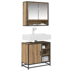 Badezimmermöbel-Set mit Regal 2 pcs Artisan-Eiche Holzwerkstoff