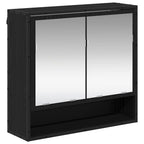 Badezimmermöbel-Set 2 pcs Schwarz Eichen-Optik Holzwerkstoff