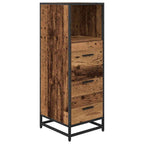 Badezimmermöbel Set mit Schubladen 4 pcs Altholz Holzwerkstoff