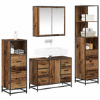 Badezimmermöbel Set mit Schubladen 4 pcs Altholz Holzwerkstoff