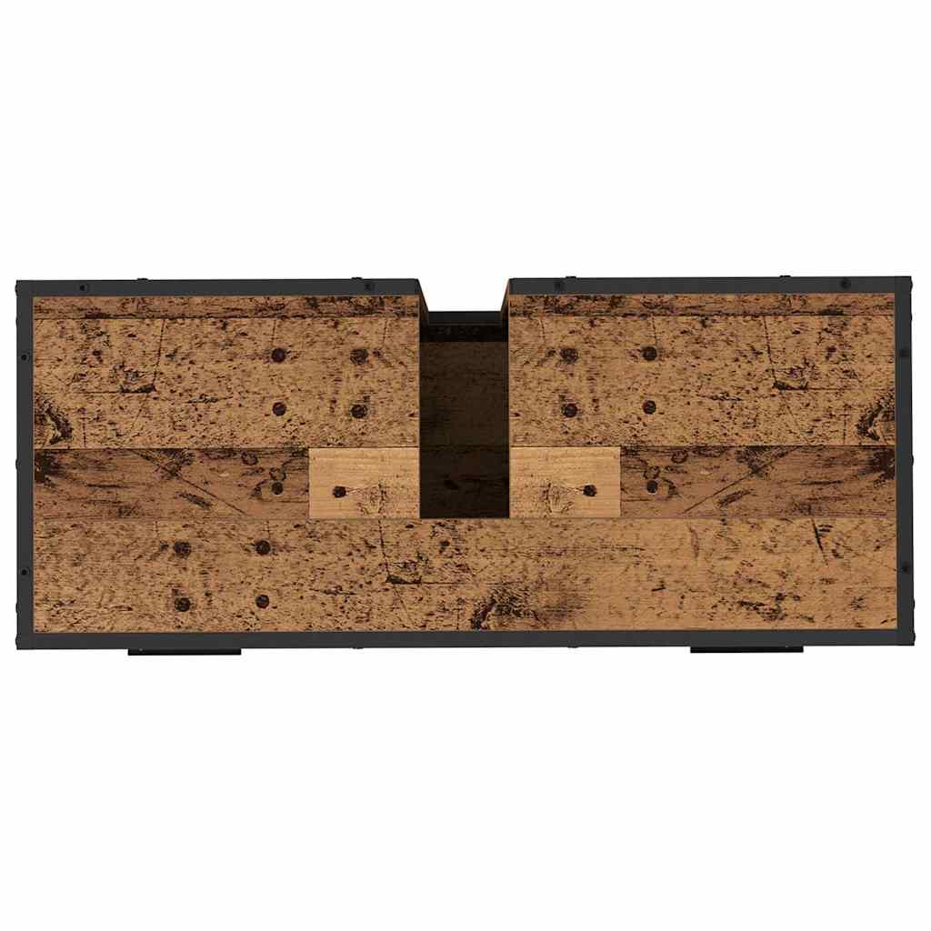 Badezimmermöbel Set mit Schubladen 4 pcs Altholz Holzwerkstoff