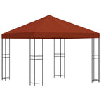 Pavillon 3 x 3 m Terrakotta Polyester und Stahl 190 gsm