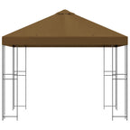 Pavillon 3 x 3 m Taupe Polyester und Stahl 190 gsm