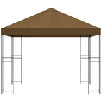 Pavillon 3 x 3 m Taupe Polyester und Stahl 190 gsm