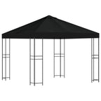 Pavillon 3 x 3 m Schwarz Polyester und Stahl 190 gsm