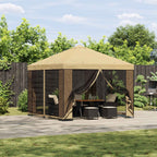 Garten Pavillon mit Seitenwänden 3 x 3 m Creme