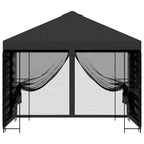 Garten Pavillon mit Seitenwänden 3 x 3 m Anthrazit
