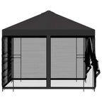 Garten Pavillon mit Seitenwänden 3 x 3 m Anthrazit