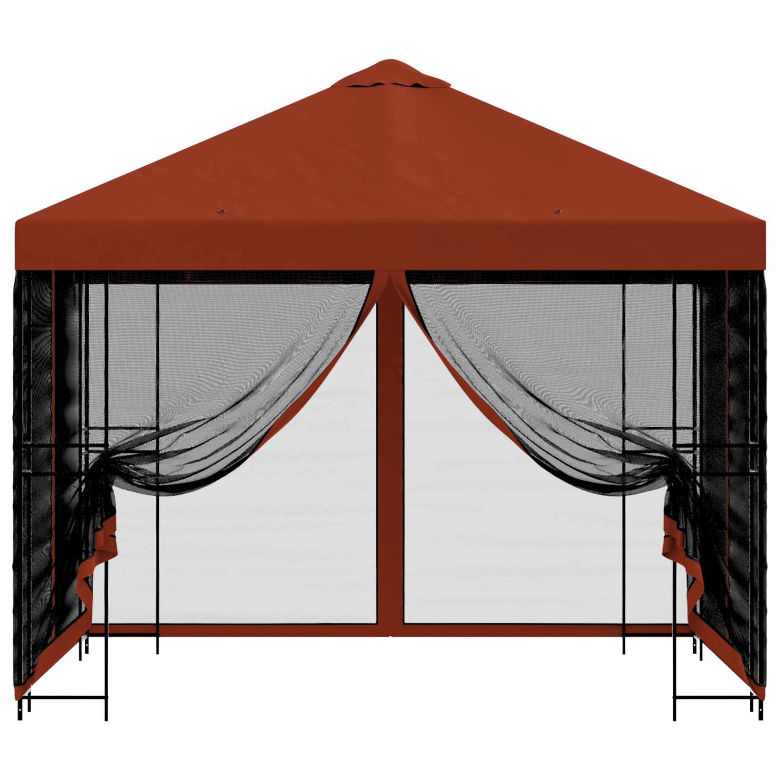Garten Pavillon mit Seitenwänden 3 x 3 m Terrakotta