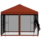 Garten Pavillon mit Seitenwänden 3 x 3 m Terrakotta