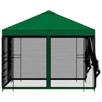 Garten Pavillon mit Seitenwänden 3 x 3 m Grün