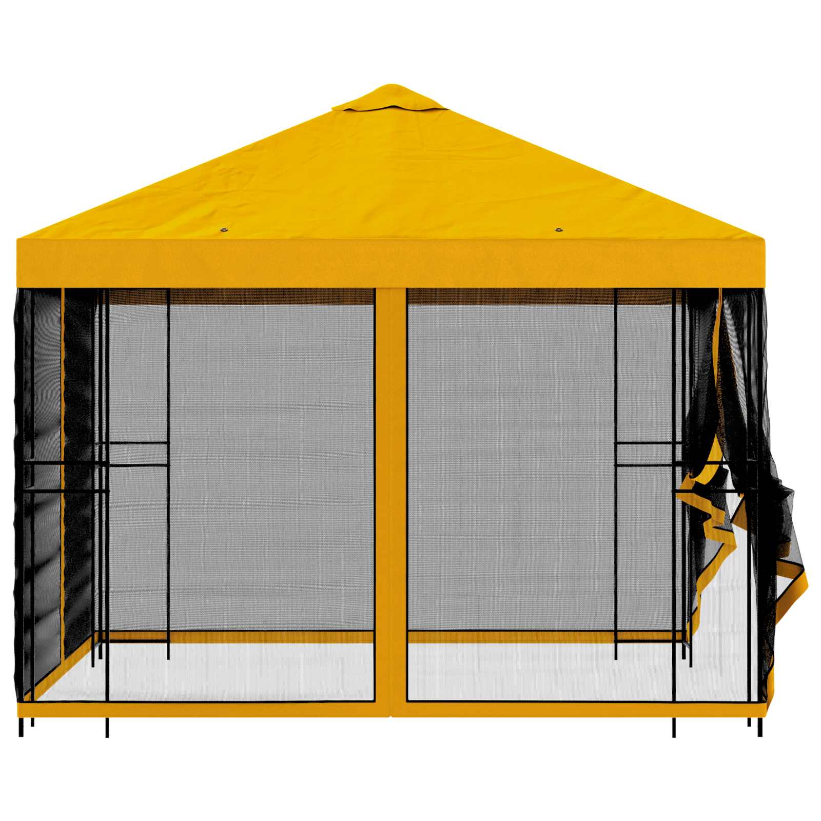 Garten Pavillon mit Seitenwänden 3 x 3 m Gelb