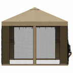 Garten Pavillon mit Seitenwänden 3 x 3 m Beige