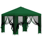 Garten Pavillon mit Seitenwänden 3 x 3 m Grün
