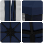 Garten Pavillon mit Seitenwänden 3 x 3 m Blau