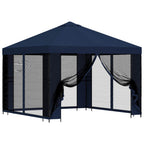 Garten Pavillon mit Seitenwänden 3 x 3 m Blau