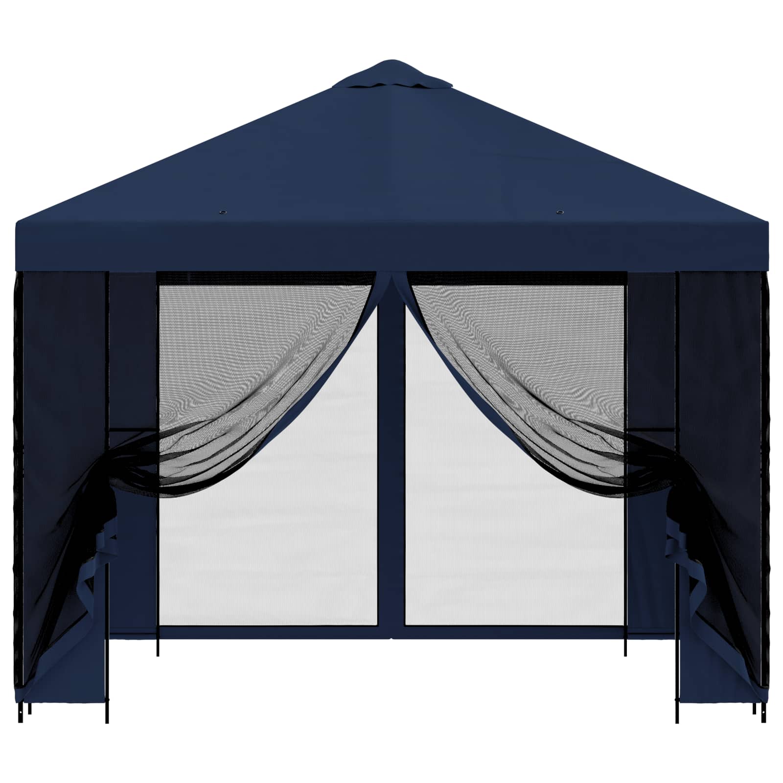 Garten Pavillon mit Seitenwänden 3 x 3 m Blau