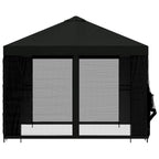 Garten Pavillon mit Seitenwänden 3 x 3 m Schwarz