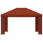 Pavillon 4 x 3 m Terrakotta Polyester und Stahl 190 gsm