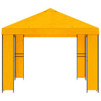 Pavillon 4 x 3 m Gelb Polyester und Stahl 190 gsm