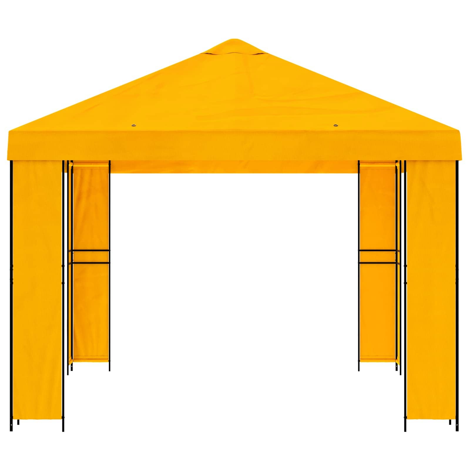 Pavillon 4 x 3 m Gelb Polyester und Stahl 190 gsm
