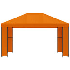 Pavillon 4 x 3 m Orange Polyester und Stahl 190 gsm