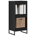 Bücherregal Schwarz Eichen-Optik 40 x 30 x 86,5 cm