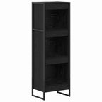 Bücherregal Schwarz Eichen-Optik 40 x 30 x 121 cm Holzwerkstoff