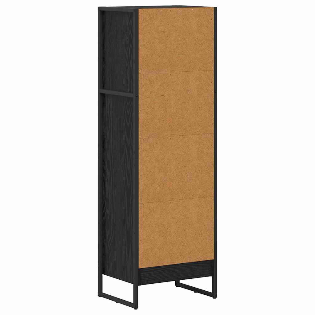 Bücherregal Schwarz Eichen-Optik 40 x 30 x 121 cm Holzwerkstoff