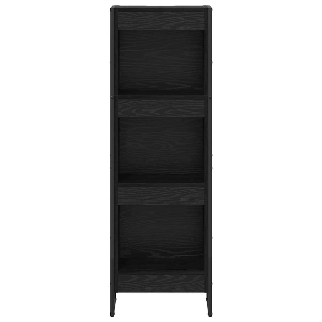 Bücherregal Schwarz Eichen-Optik 40 x 30 x 121 cm Holzwerkstoff