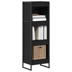 Bücherregal Schwarz Eichen-Optik 40 x 30 x 121 cm Holzwerkstoff