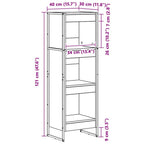 Bücherregal Raucharbe 40 x 30 x 121 cm Holzwerkstoff
