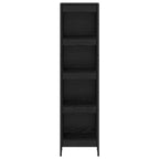 Bücherregal Schwarz Eichen-Optik 40 x 30 x 155 cm Holzwerkstoff