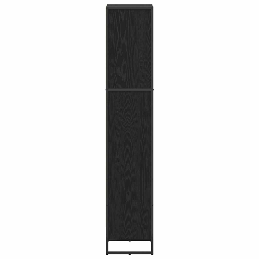 Bücherregal Schwarz Eichen-Optik 40 x 30 x 155 cm Holzwerkstoff