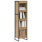 Bücherregal Kunsthandwerk Eiche 40 x 30 x 155 cm Holzwerkstoff