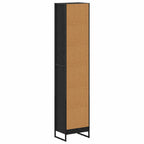 Bücherregal Schwarz Eichen-Optik 40 x 30 x 189,5 cm