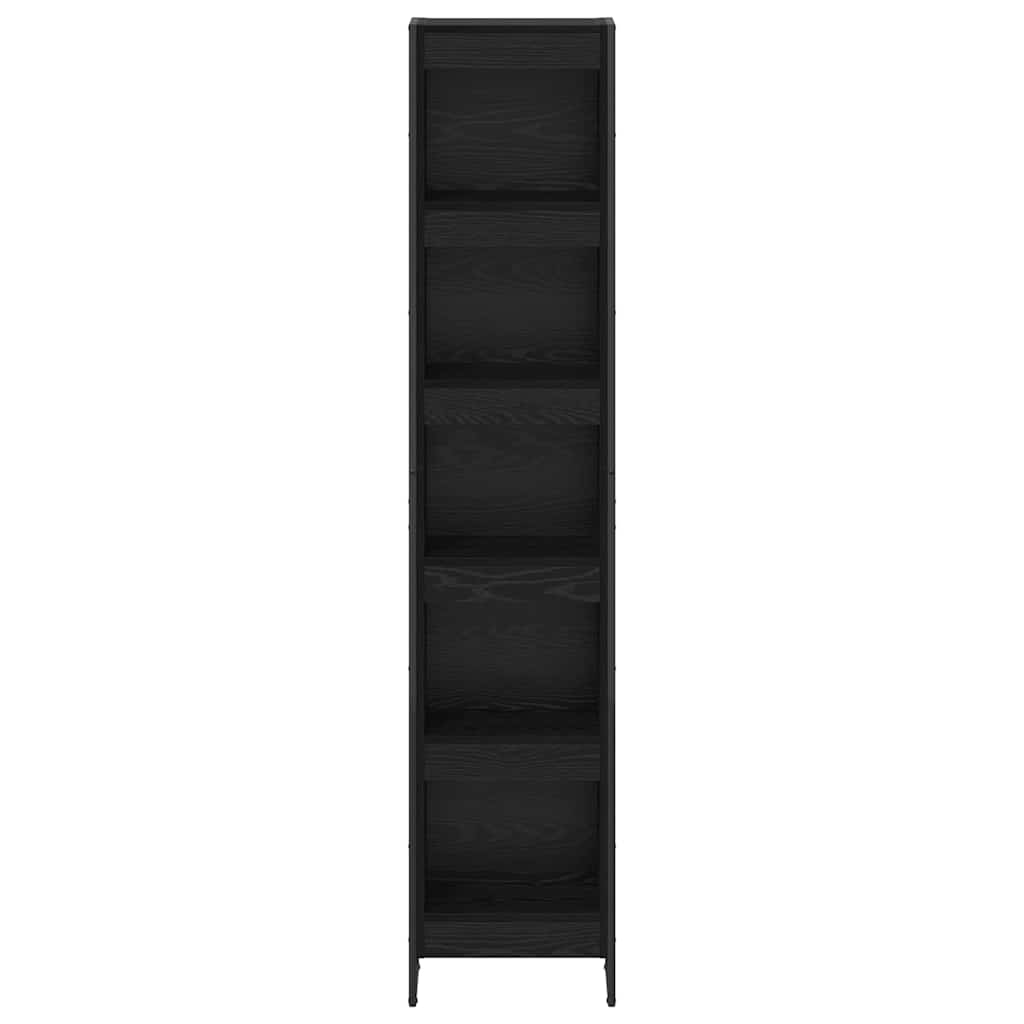Bücherregal Schwarz Eichen-Optik 40 x 30 x 189,5 cm
