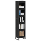 Bücherregal Schwarz Eichen-Optik 40 x 30 x 189,5 cm