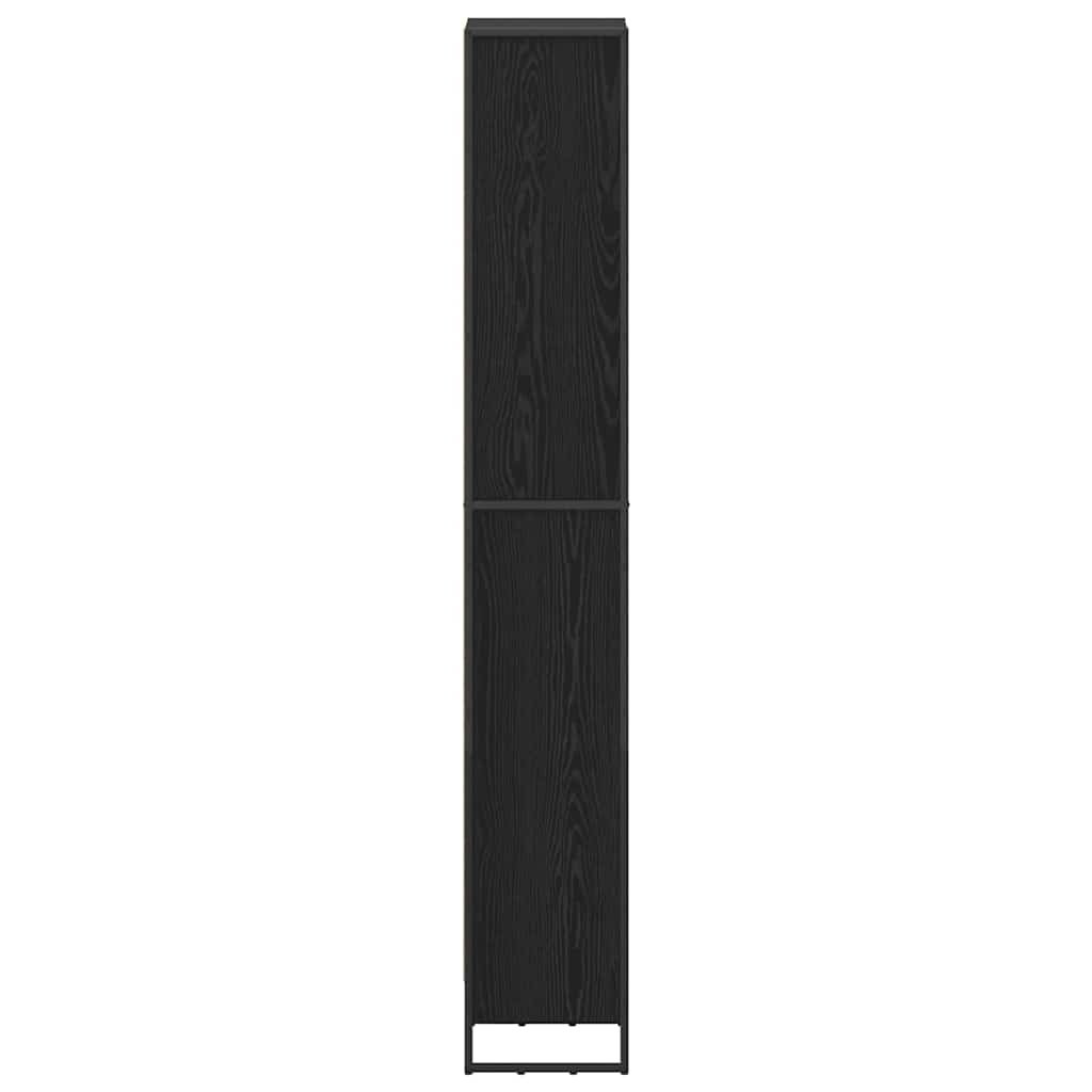 Bücherregal Schwarz Eichen-Optik 40 x 30 x 189,5 cm