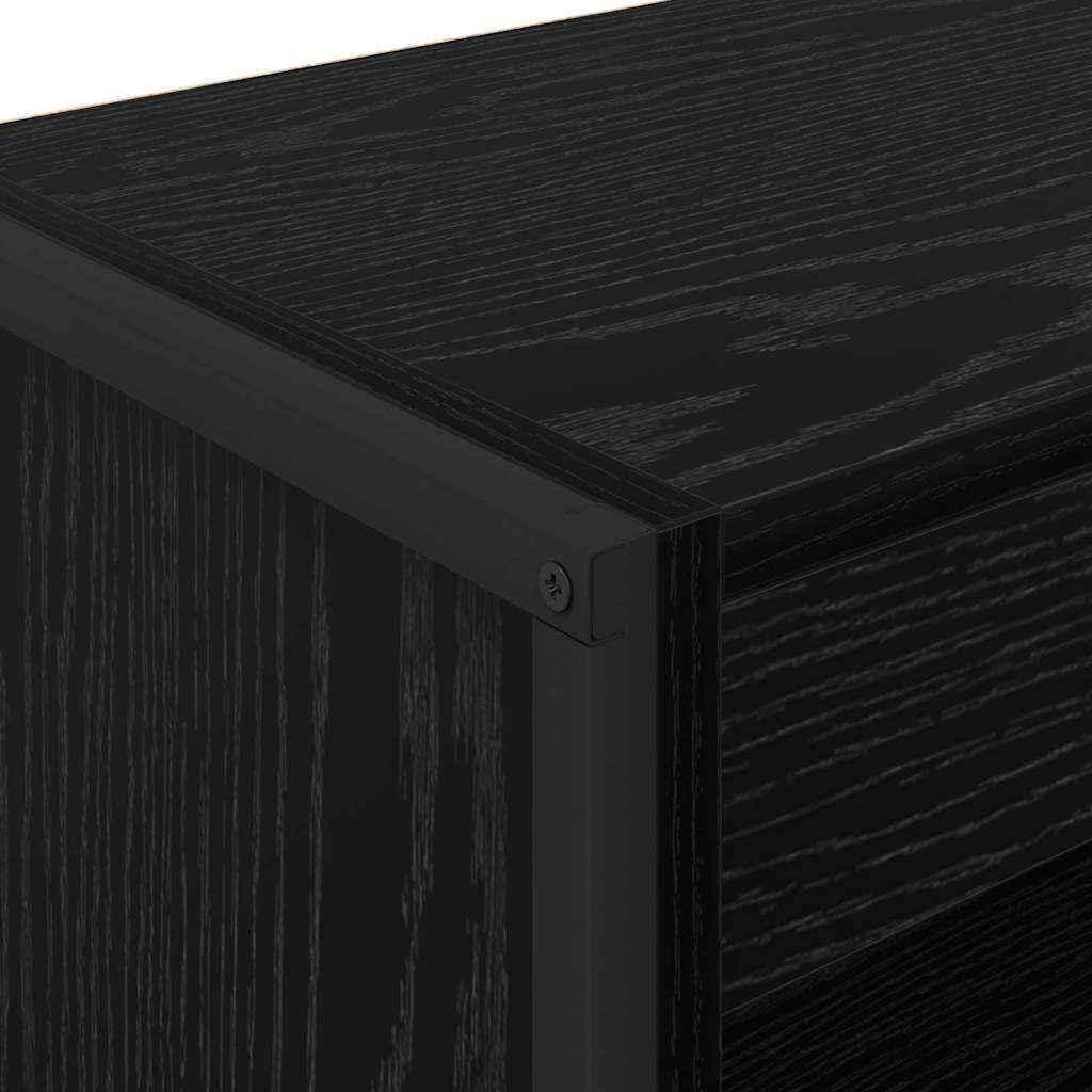 Bücherregal Schwarz Eichen-Optik 60 x 30 x 86,5 cm